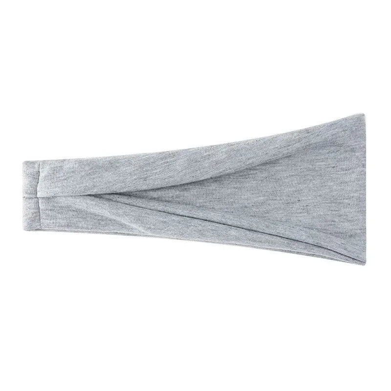 1PCS Women Headband Solid Color Twist Cotton Wide Turban Knitted Cotton Sport Yoga Hairband Twisted Knotted Headwrap