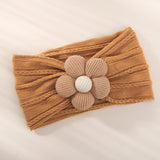 1Pc Baby Nylon Headscarf Astique Suitable Newborn Girl Flower Handmade Headband Elastic Hairband Turban Toddler Hair Accessories