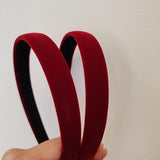 2pc European and American Red Black Velvet Headband Women Girls Hair Bands Elegant Hairband for Holiday Party Hair Accessories