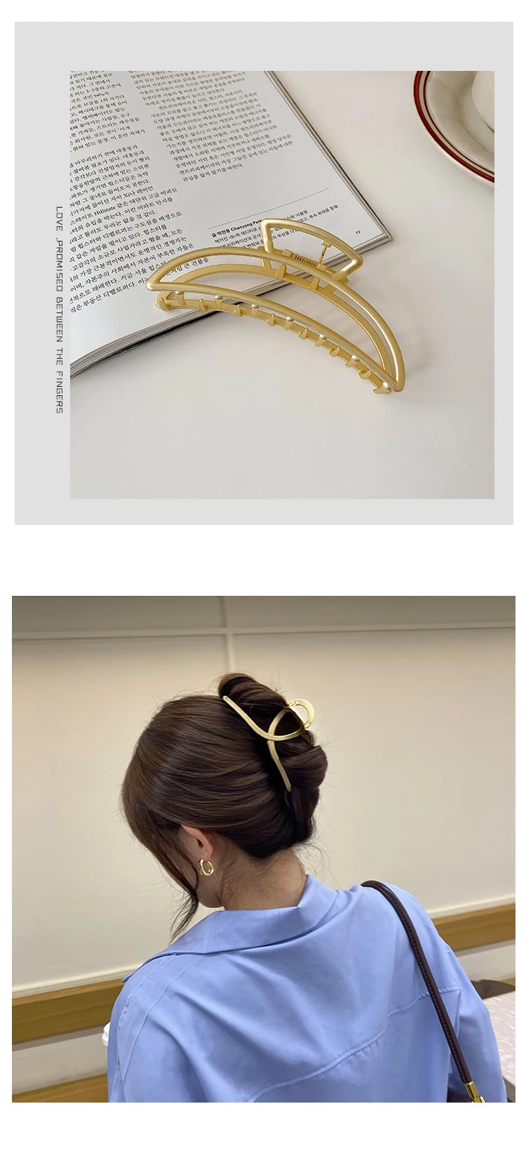 GoldHollow Geometric Hair Clips Metal Hair Claw Cross Hairclip Headband Hairpin Sliver Hair Crab Women Fashion Hair
