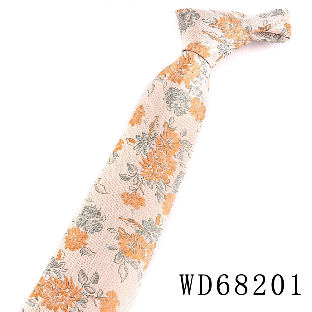 New Wedding Ties For Men Women Business Woven Floral Striped Neck Tie For Party Adult Suit Neckties For Groomsmen Gifts