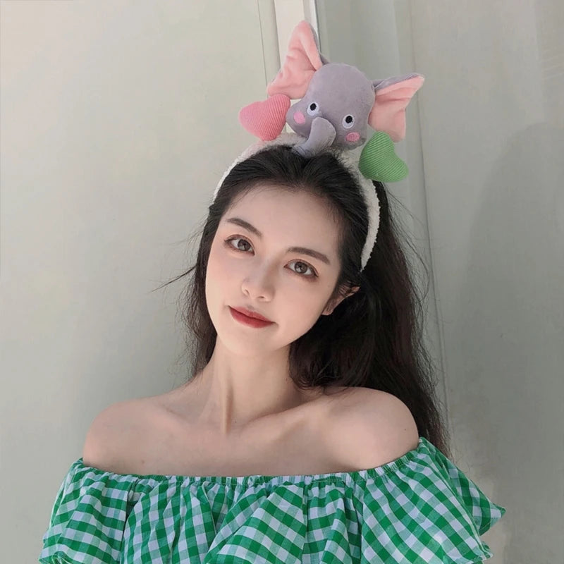 Cartoon Animal Headband Halloween Festival Performance Props Headband Little Penguin Lion Monkey Fish Headbands Hair Accessories