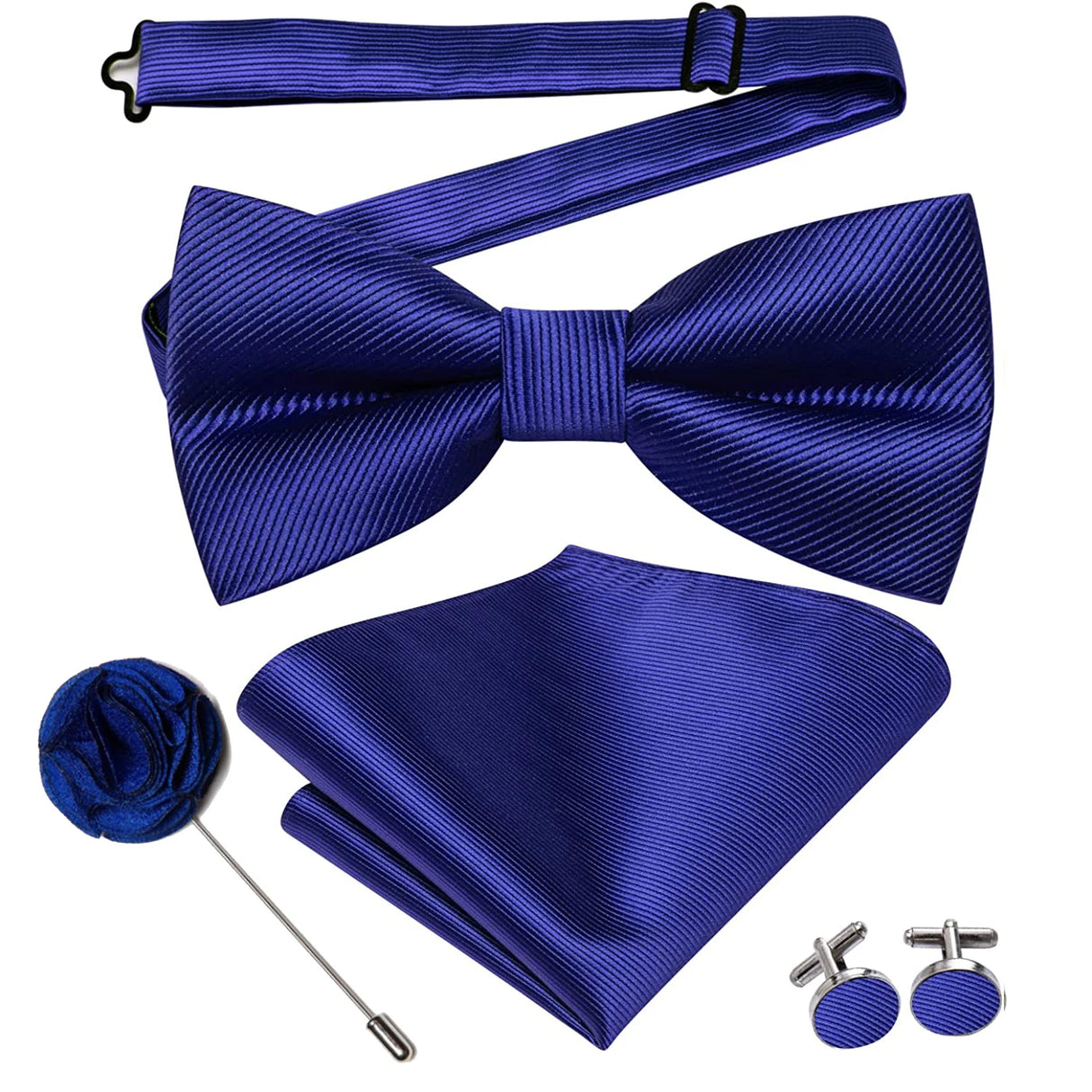 Hi-Tie Luxury Gold Silk Bow Ties for Men Fashion Men's Yellow Bowtie Handkerchief Cufflinks Brooch Set butterfly  Wedding Set