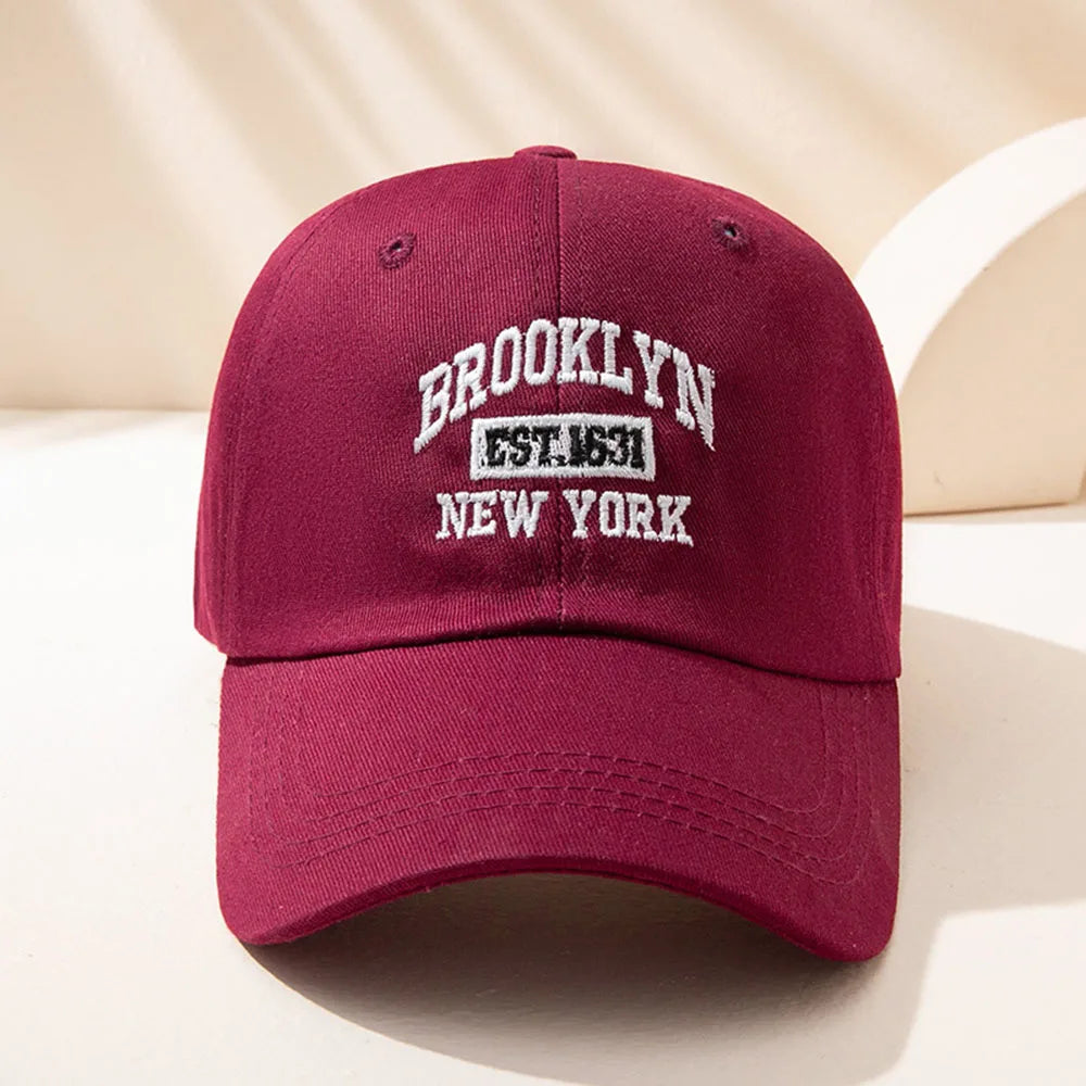 1pc Men and Women's Vintage Embroidered Baseball Cap With 'BROOKLYN NEW YORK' Print Suitable For Daily Wear and Gift Giving