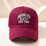 1pc Men and Women's Vintage Embroidered Baseball Cap With 'BROOKLYN NEW YORK' Print Suitable For Daily Wear and Gift Giving