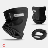 Ice Silk Sunscreen Mask For Men Women Outdoor Cycling Face Cover Solid Color Neck Wrap UV Protection Ear Bandana Scarf Summer