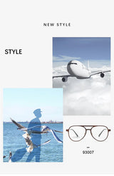 3 In 1 Pure Titanium Women Double Beam Glasses Frame With Polarized Clip On Sunglasses And Night Vision Men Half Rim Eyewear