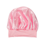 Newly Satin Night Hair Cap Women's Solid Sleeping Hat Sleep Care Bonnet Nightcap For Women Unisex Cap
