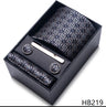 Tie For Men Brand New Style Wedding Gift Tie Pocket Squares Set Necktie Box Men Black Suit Accessories