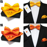 EASTEPIC Men's Bow Tie Sets Including Cufflinks and Handkerchieves Bow Ties with Adjustable Straps for Formal Occasions