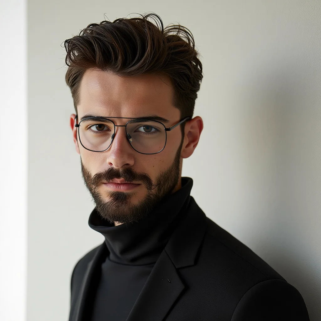 Pure Titanium Eyeglass frames Men Ultralight Square Men's Glasses Frames Business Decorative Eyewear Titanium Fake Eyepieces Men
