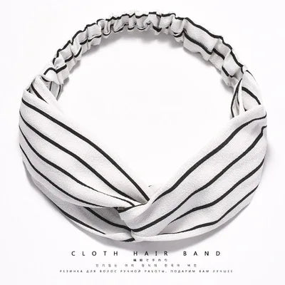 Cross elastic headband chiffon silk headband ladies headband hair accessory sports face wash