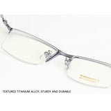 2023 New Titanium Half Frame Glasses Business Square Eyeglass Frames Myopia Hyperopia Prescription Eyeglasses Eyewear