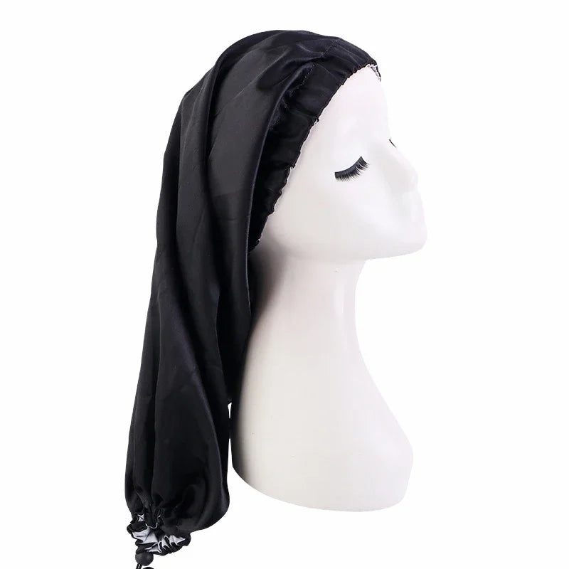 Unisex Elastic Bonnet Long Hair Sock Dreadlock Braids Cap Sleep Hats Head Wrap Turban Night Cap Hair Care Nightcap for Women Men