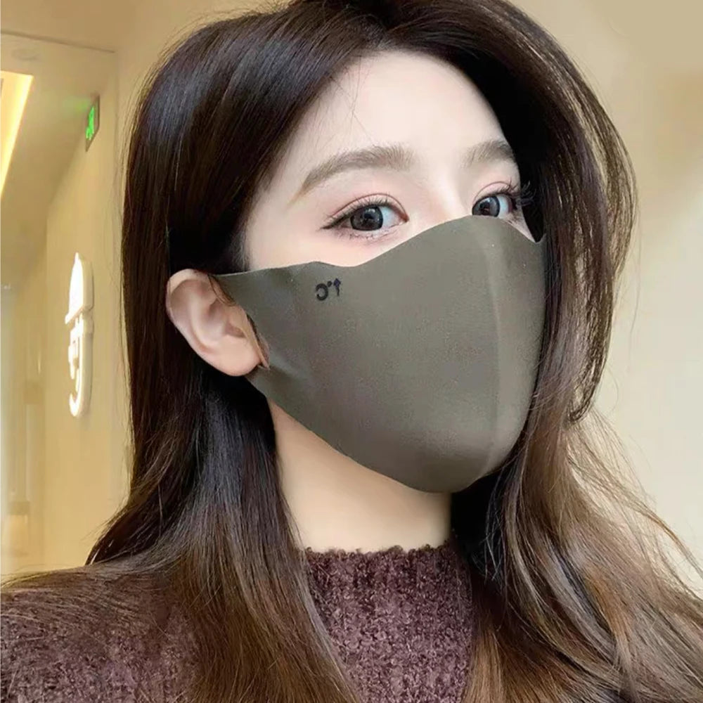 Warm Windproof Mask Winter Women Men Solid Color Outdoor Adjustable Face Mask Sunscreen Cycling Running Mask Fashion Accessories