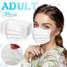 50pcs Mask Adult Net Yarn Flowers Four-Layer Disposable Protective Printing Mask Mouth Face Mask Breathable Earloops