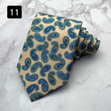 MUGIVALA 8cm New Fashion Men's Floral Tie Necktie Suit Men Business Wedding Party Formal Neck Ties Gifts Cravat Floral Blue