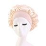 Newly Women's Satin Solid Sleeping Hat Night Hair Care Bonnet Nightcap For Women Men Unisex Cap
