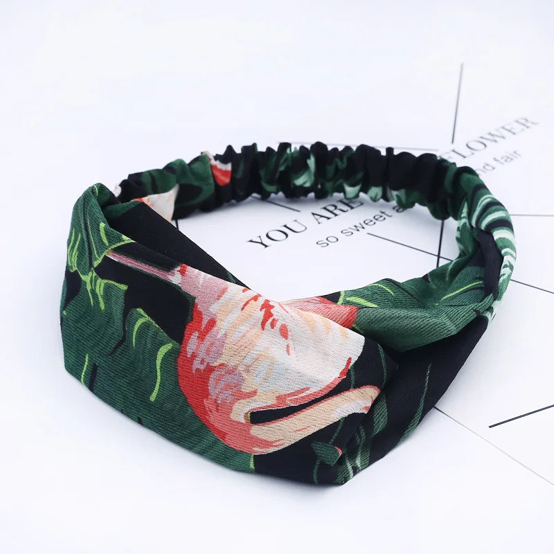 Women Headband New Fashion Hair Bands Bohemian Cross Elastic Hair Band For Ladies Black Purple Female Head band Hair Accessories