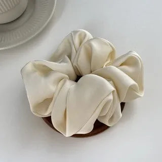 Silk Scrunchie Elastic Hair Bands Solid Color Women Girls  Headwear Fashion Headband Ponytail Holder Hair Accessories