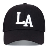 Unisex La Letter Embroidery Baseball Caps Spring and Autumn Outdoor Adjustable Casual Hats Sunscreen Hat