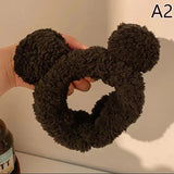 Wide Hairband Headpiece Cute Bear Ears Plush Face Wash Make-up Hair Band Wide Edge Hair Band Headdress