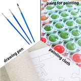 Paint By Numbers Kit For Adults Beginner On Canvas, DIY Acrylic Painting Package For Kids, Flowers Hat Women Picture, Frameless