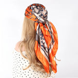 Silk Scarves Women Luxury Brand Summer Fashion Designer Head/Hair Scarf 90*90cm Hijab Bandana Cheveux Foulard Femme 90X90CM