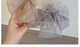 New Mesh Bow Grip Clip Female Ponytail Braid Hair Claw Clip Elegant Girl Hair Clip Hair Accessories Gift Headdress
