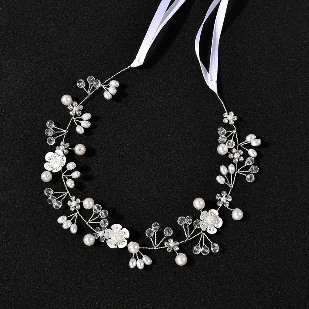 Wedding Headbands For Women Bride Handmade Crystal Rhinestone Tiaras Silver Color Hairbands Hair Accessories Queen Headband Gift