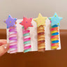 1/4pcs Elastic Telephone Wire Hair Ties Women Girls Star Hair Bands Spiral Coil Rubber Band Ponytails Head Rope Hair Accessories