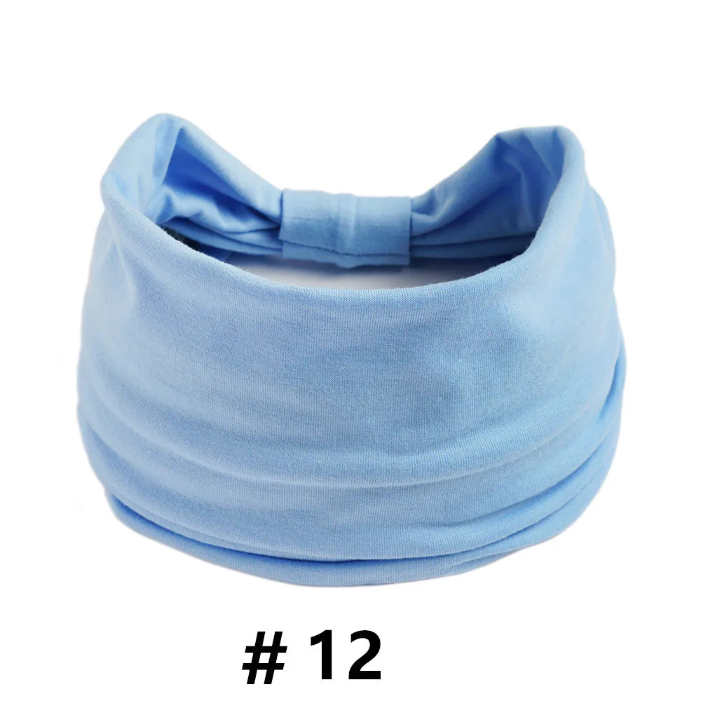Headbands for Women Cotton Wide Headwrap Yoga Workout Hairbands Elastic Sport Head Bands Turban Bandana Bandage Hair Accessories