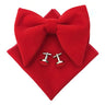 Big Bow Tie Set Velvet Bowknot For Men Pocket Square Cufflinks Set With Big Bowties Men Women Party Wedding Accessories Cravatas