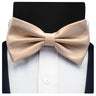 GUSLESON Silk Solid Pre-tied Bow Tie for Men Purple Black Yellow Double Fold Bow ties Waterproof Wedding Business Bowtie