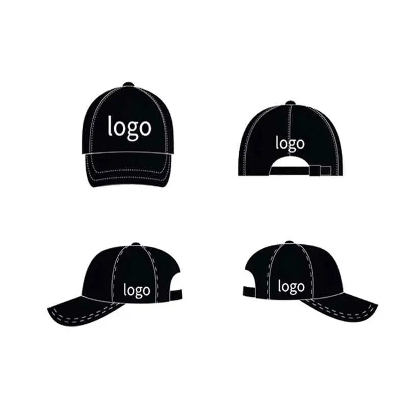 Wholesale 5-Panel Solid Color Embroidery Baseball Cap Custom Logo Snapback Cap Outdoor Curved Roof Dome Sunscreen Sports Cap