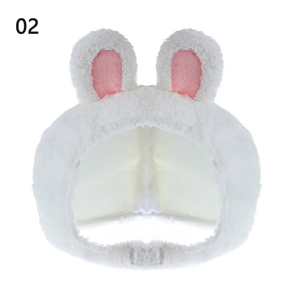 Cute Cosplay Costume Green Headgear Female Beanie Caps Cartoon Winter Autumn Hats Plush Hat Big Frog Eyes Hat Rabbit Bunny Ears