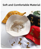 Cartoon Giraffe Baby Bucket Cap Outdoor Beach Children Sun Hat Kids Panama Cap Baby Boys Girls Cap