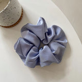 Women Silk Scrunchie Elastic Handmade Multicolor Hair Band Ponytail Holder Headband Hair Accessories 1PC Satin Silk Solid Color