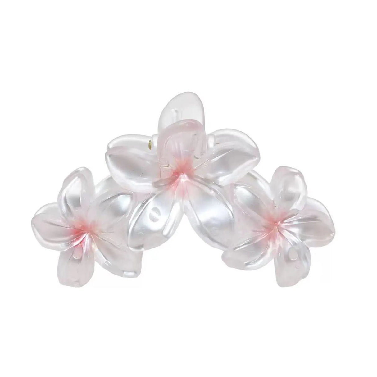 Gradient Frangipani Hair Clip 1PC Plumeria Hairpin Ins Style Ponytail Holder Barrette Sweet Shark Claws Party Hair Accessories