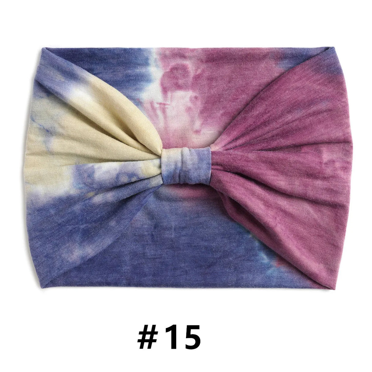 Tie Dye Headbands for Women Wide Turban Headwrap Knotted Vintage Hairbands Cotton Bandanas Bandage Headscarf Hair Accessories