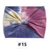 Tie Dye Headbands for Women Wide Turban Headwrap Knotted Vintage Hairbands Cotton Bandanas Bandage Headscarf Hair Accessories