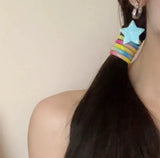 1/4pcs Elastic Telephone Wire Hair Ties Women Girls Star Hair Bands Spiral Coil Rubber Band Ponytails Head Rope Hair Accessories