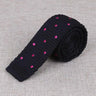 Men's Suits Knit Tie Plain Necktie For Wedding Party Tuxedo Casual Dots Woven Skinny Gravatas Cravats Accessories 25colors