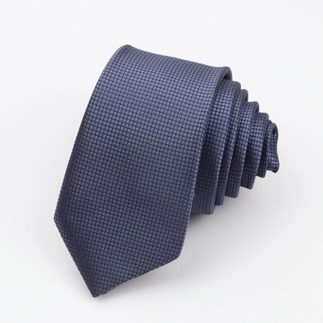 6cm Mens Business Tie Formal Plaid Jacquard Polyester Necktie Narrow Classic Corbata Neckwear Gravata Wedding