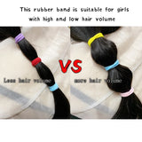 50PCS Colorful Basic Nylon Ealstic Hair Ties for Girls Ponytail Hold Scrunchie Rubber Band Kid Fashion Baby Hair Accessories