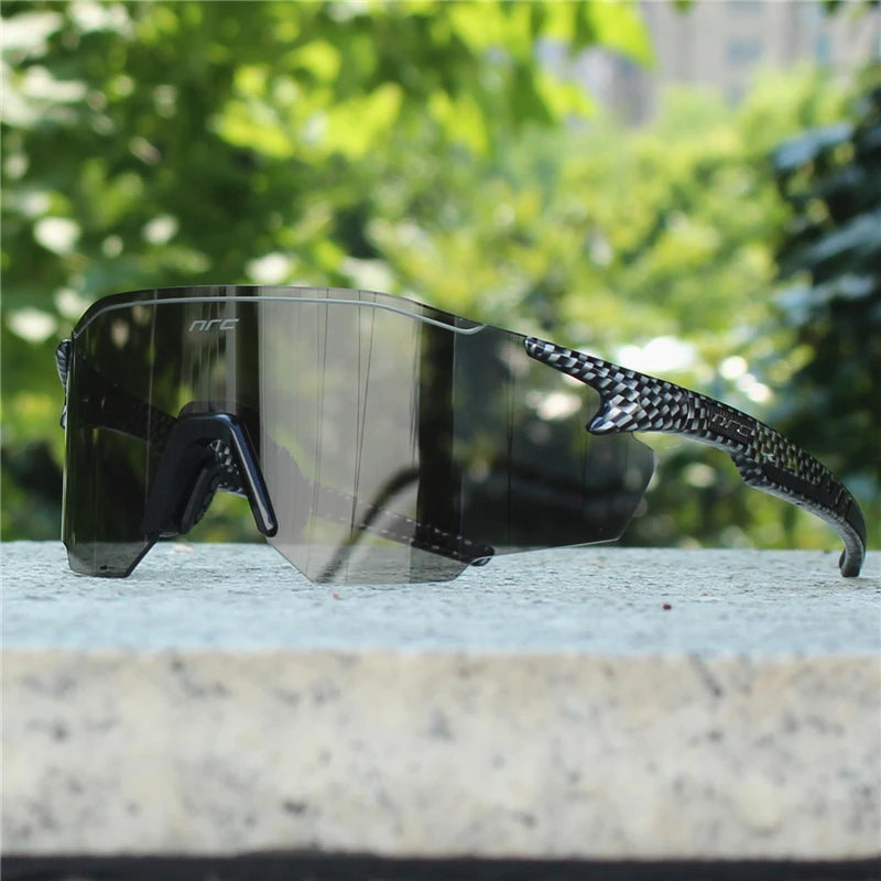 1 Lens NRC Cycling Sunglasses UV400 TR90 Sports Bicycle Glasses MTB Mountain Bike Fishing Hiking Riding Eyewear for Men Women