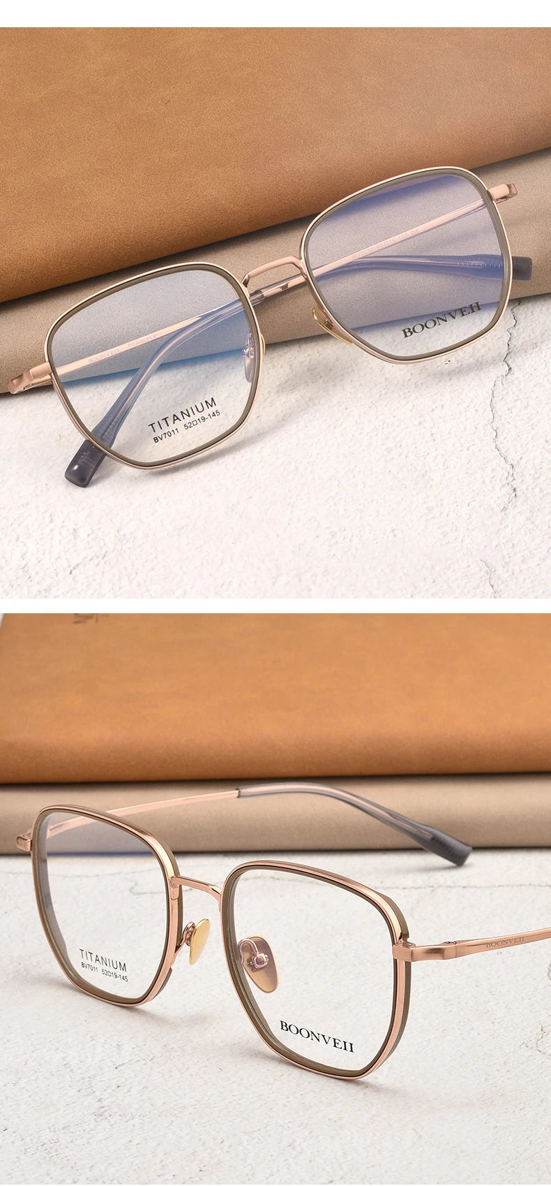 High Quality Ultralight Pure Titanium Glasses Frame for Men and Women Fashionable Retro Eyeglasses Optical Prescription Eyewear