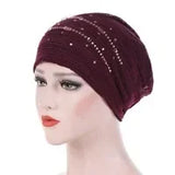 Women Men Sleeping Hat Baggy Beanie Satin Lined Night Unisex Sleep Cap Hair Care Bonnet Hair Loss Nightcap Pullover Hat Headwear