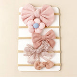 5 pcs different flower shaped baby headbands sweet and lovely floral hair accessory  children's high elasticity headband