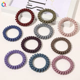 High Elasticity Telephone Coil Hairbands Women Spiral Hair Ties Girls Hair Rings Rope Solid Color Hair Accessories Gum Scrunchy